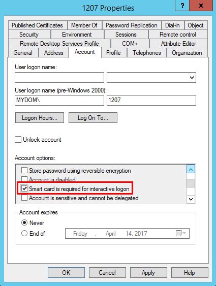 active directory smart card attribute|enable smart card windows 10.